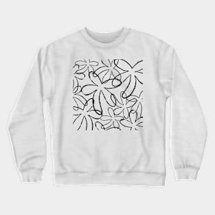 Flower Doodle Black Crewneck Sweatshirt